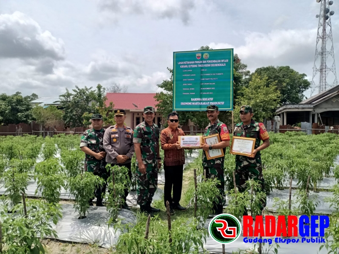 Dandim Letkol Inf Endik Kunker ke Meranti, Apresiasi Babinsa Kreatif Tanam Cabai Redam Inflasi