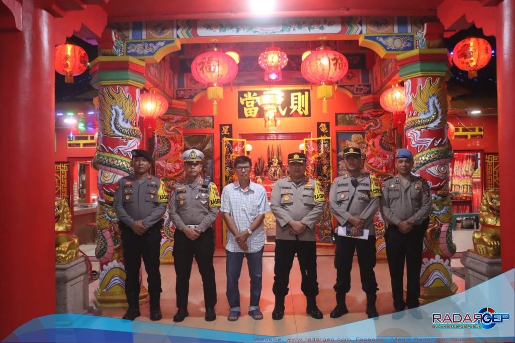 Kunjungan Kapolres Langkat Dalam Rangka Pengamanan Imlek 2024 di Vihara Avalokitesvara