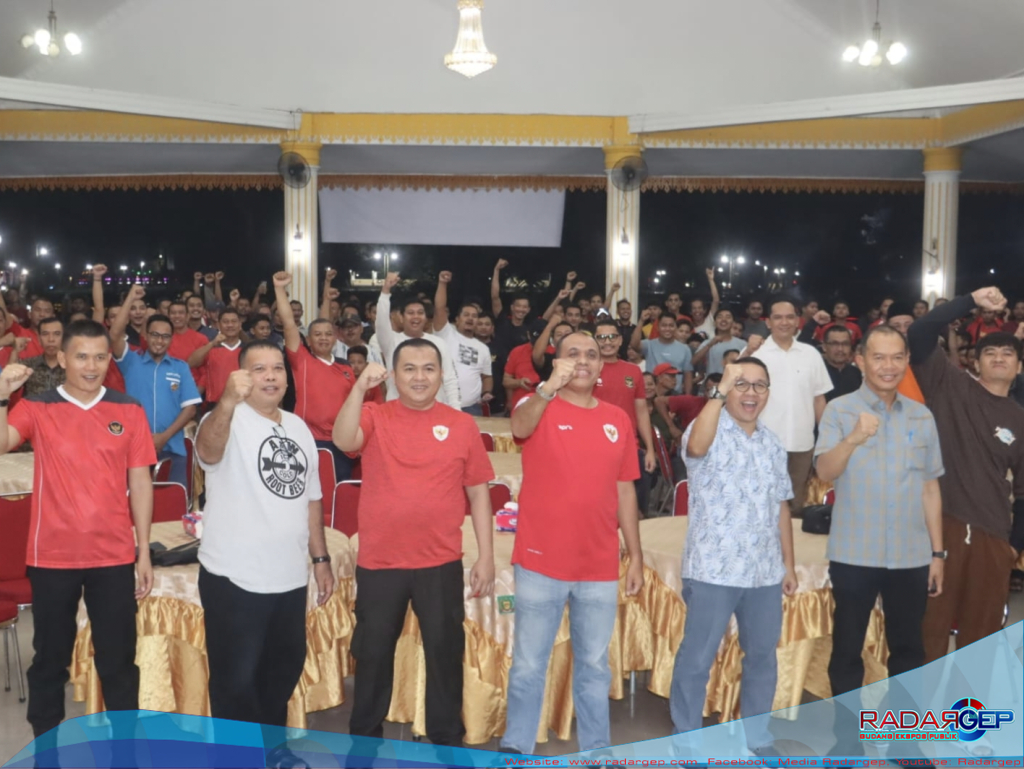 Polres Langkat Gelar Acara Nonton Bareng Pertandingan Sepak Bola AFC U-23