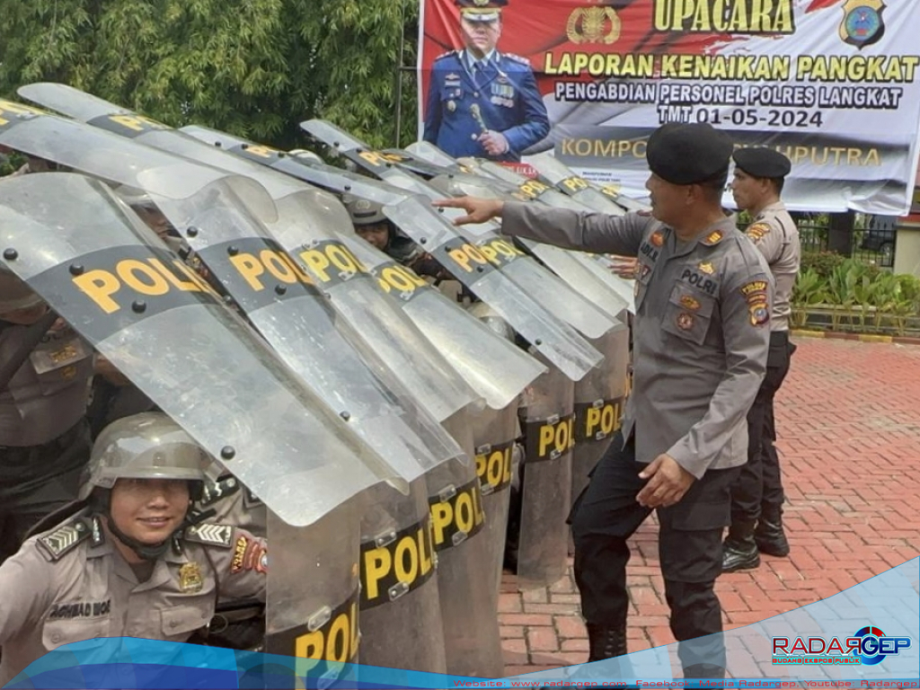 Jelang Pilkada Serentak 2024, Polres Langkat Gelar Latihan Dalmas