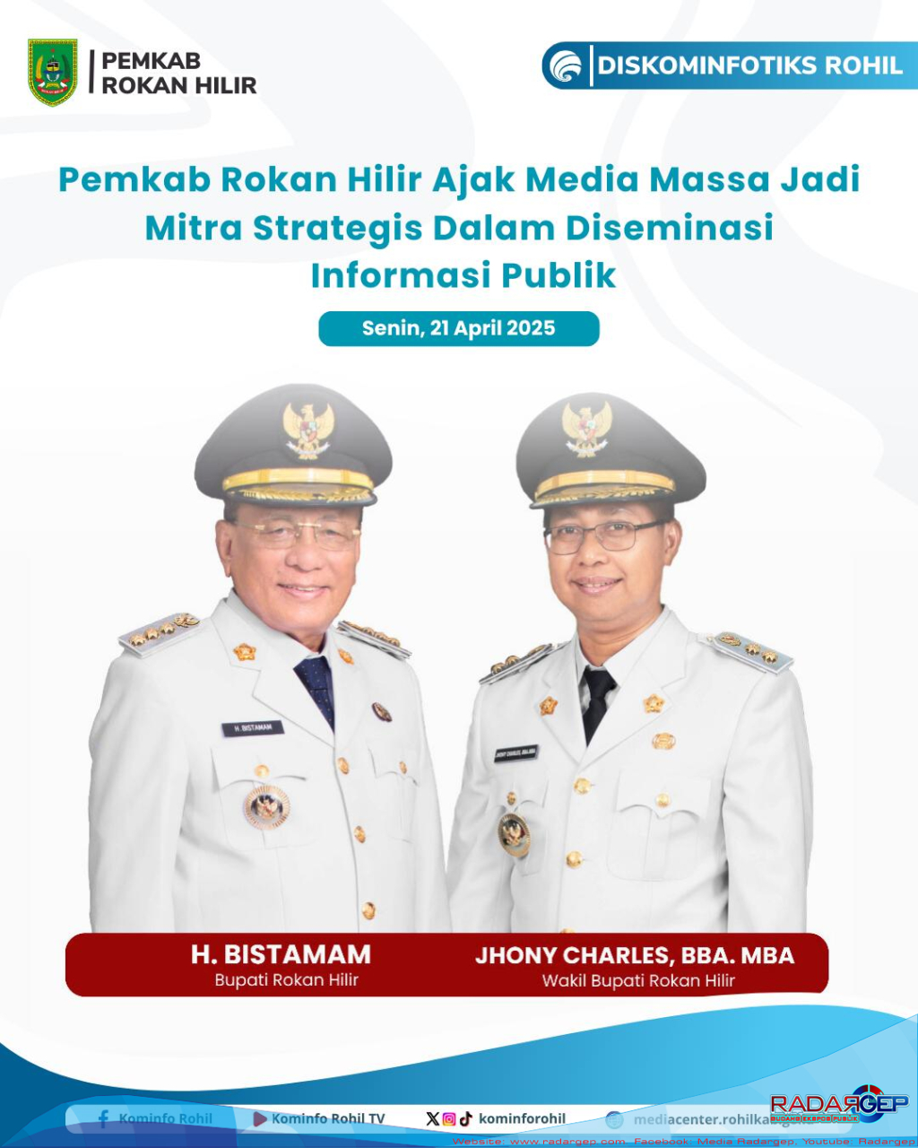 Pemkab Rohil Ajak Media Massa Jadi Mitra Strategis Dalam Diseminasi Informasi Publik