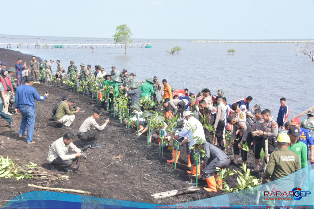 Kegiatan Penghijauan dan Penanaman Mangrove Program Unggulan Kasad TNI AD