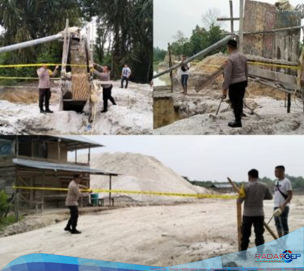 Kapolsek AKP Marupa Sibarani Pasang Police Line di 3 Lokasi Kuari Tambang