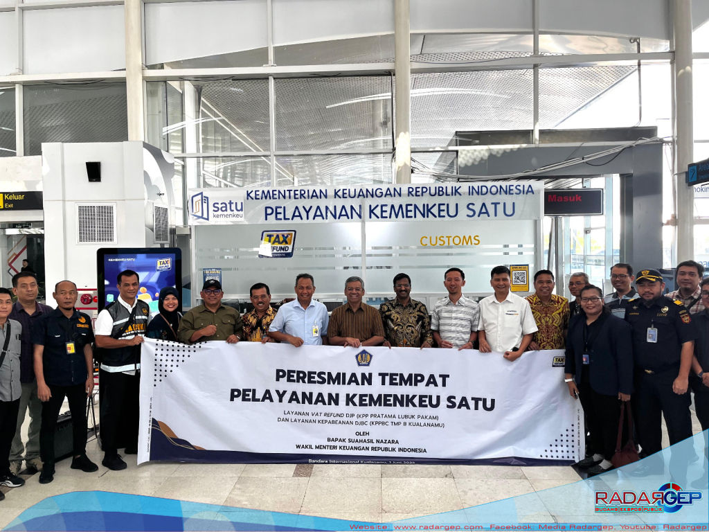 Wamenkeu Resmikan Layanan Kemenkeu Satu di Bandara Kualanamu, Kolaborasi DJP dengan DJBC