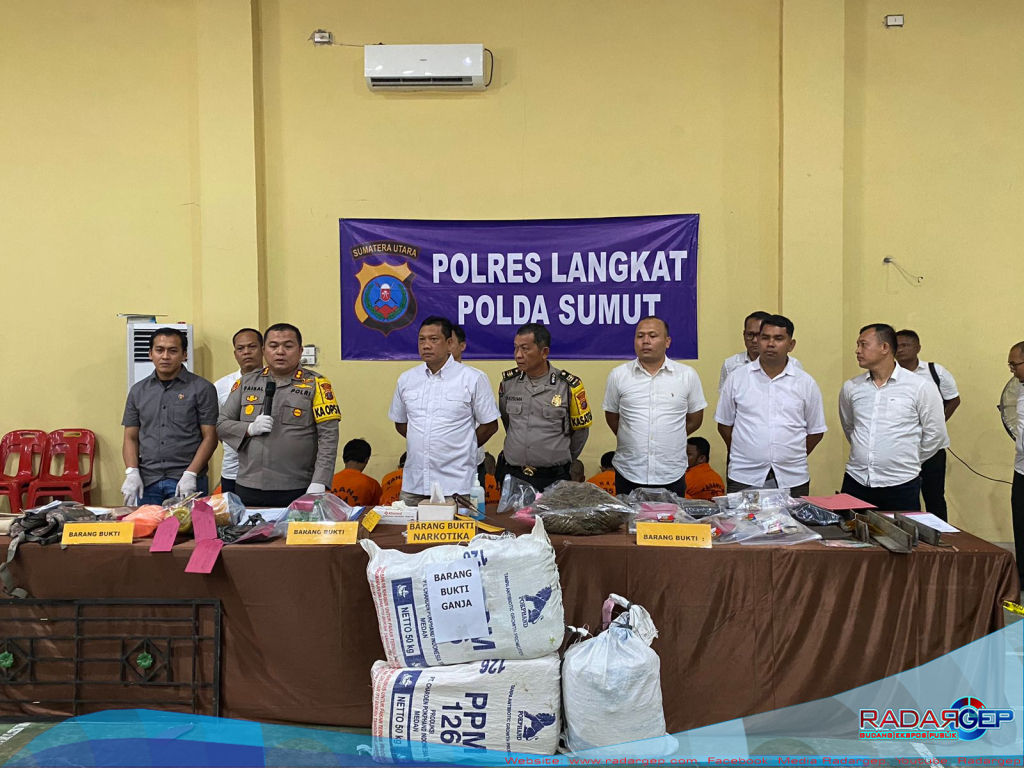 Polres Langkat Rilis Ungkap Kasus Selama Bulan Januari 2024.