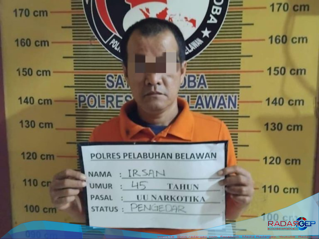 Sat Narkoba Polres Pelabuhan Belawan Tangkap Pengedar Narkoba di Desa Helvetia