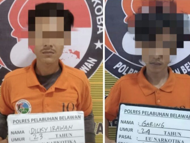 Dua Orang Pelaku Pedagang Narkoba Berhasil Diamankan Sat Narkoba Polres Pelabuhan Belawan