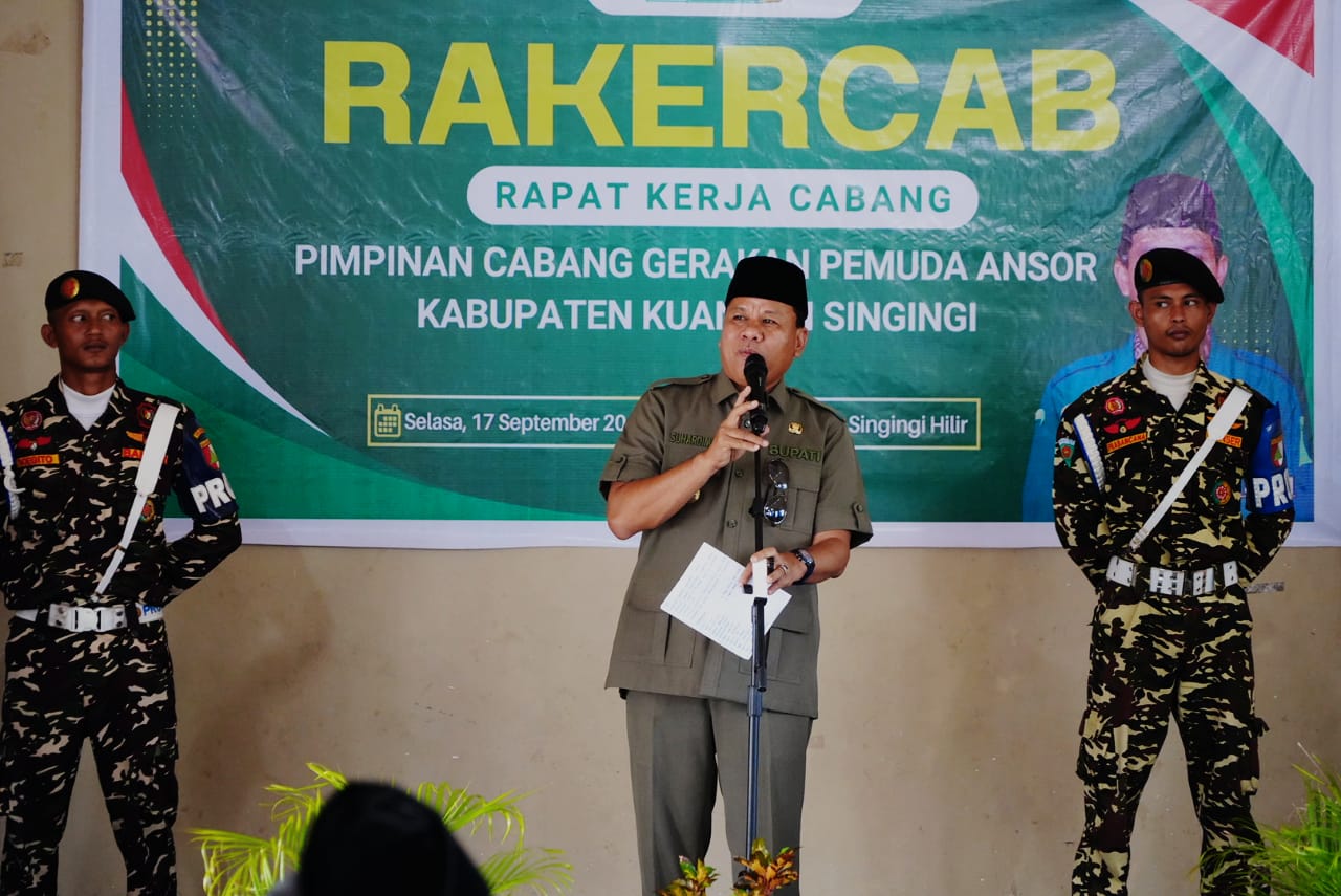 Bupati Suhardiman Membuka Rakercab PC GP Ansor Kuansing