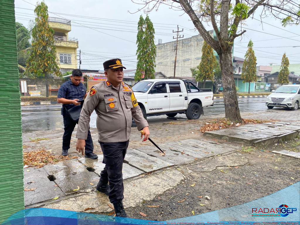 Kapolres Langkat Turun Langsung Cek Pengamanan di TPS Kabupaten Langkat
