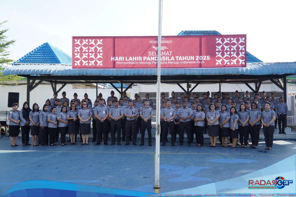 Upacara Hari Lahir Pancasila di Rutan Kelas I Medan Berlangsung Khidmat