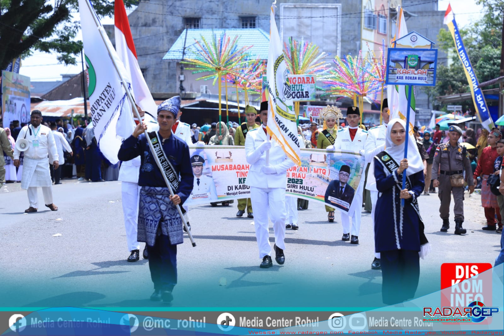 Pawai Taruf MTQ Ke XLI Inhu,Rohul Peserta Pawai Terpanjang Dan Teramai