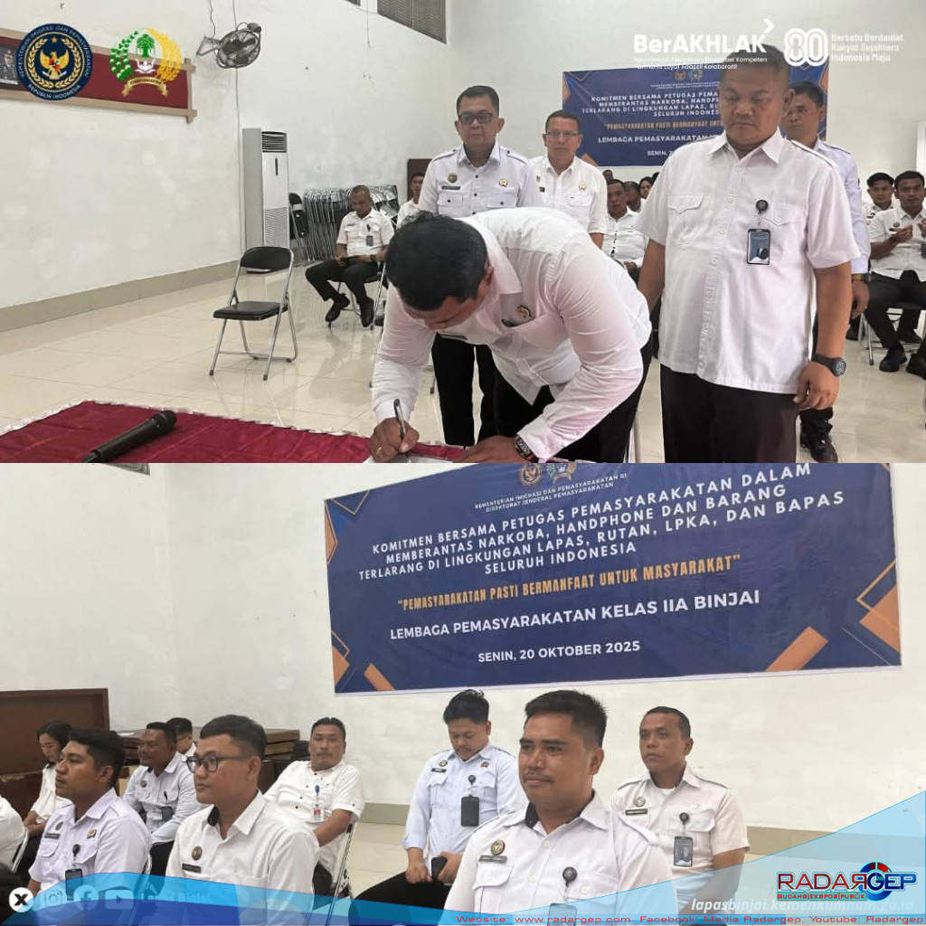 Lapas Binjai Perkuat Komitmen Bersama, Tegaskan Nol Toleransi untuk Narkoba dan HP Ilegal