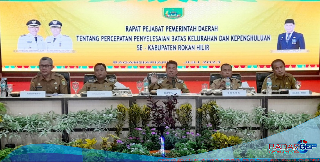 Pemkab Rokan Hilir Akan Tetapkan Batas Kepenghuluan dan Kelurahan Melalui Perbup
