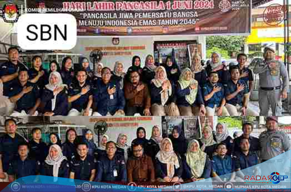 KPU Kota Medan Laksanakan Upacara Peringatan Hari Lahir Pancasila