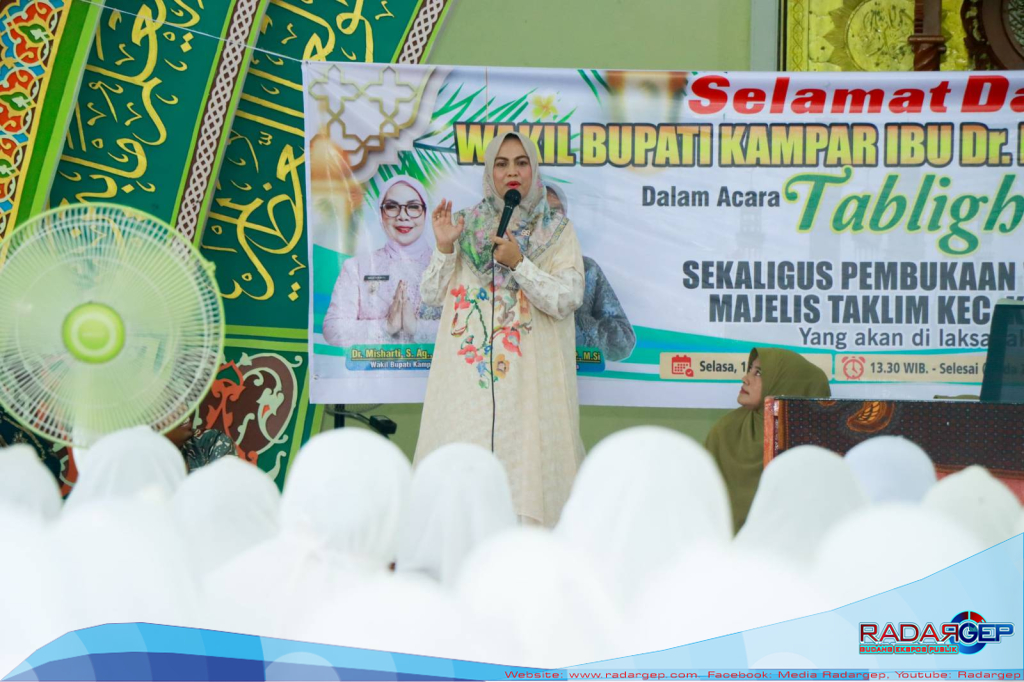 Wakil Bupati Kampar Menghadiri Tabligh Akbar dan Pembukaan Wirid Bulanan Majelis Taklim Kampar Utara
