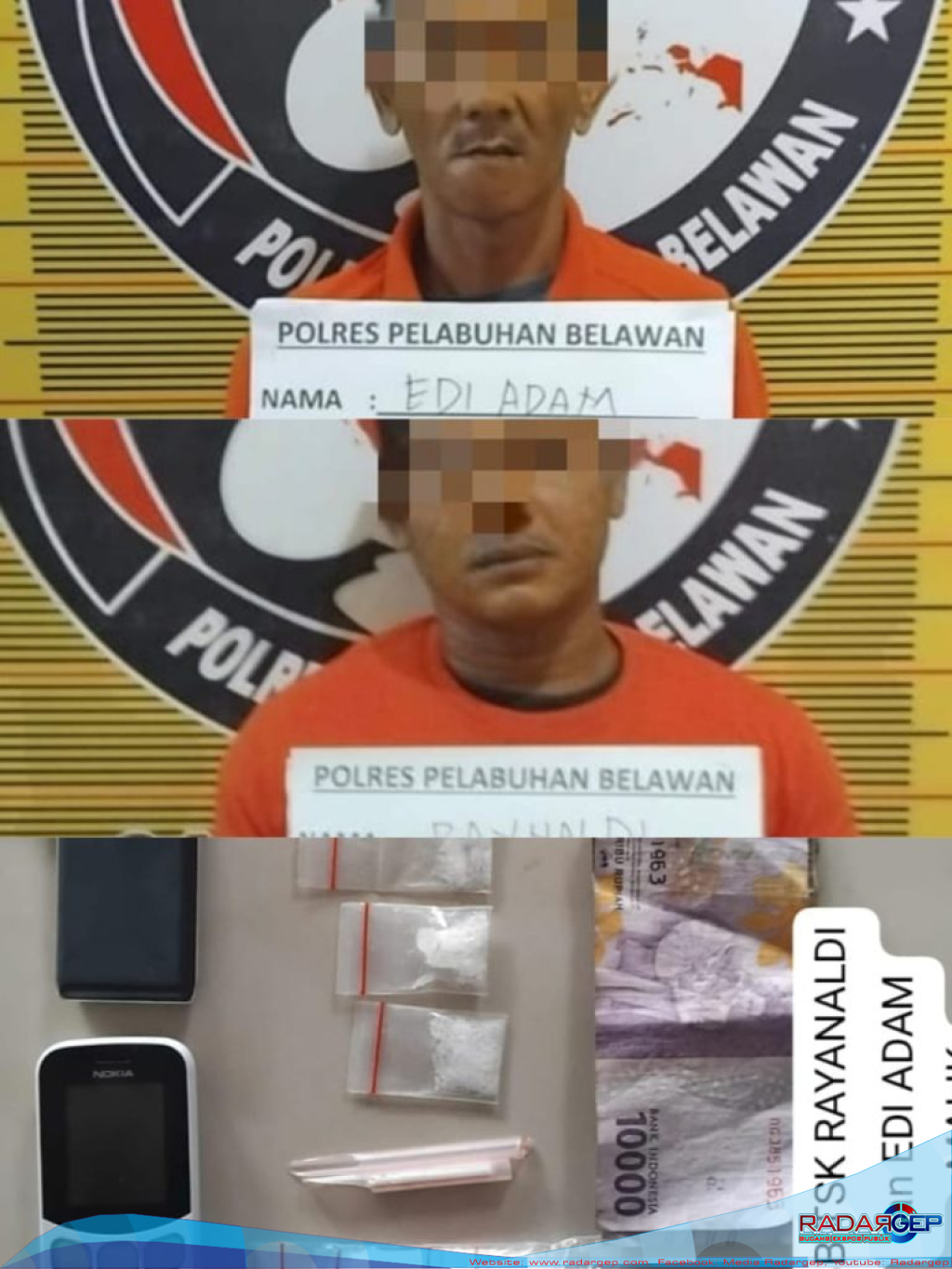 Wow Dua Bandar Sabu Kota Datar Dihadiahi Kaos Orange Sat Narkoba Polres Belawan