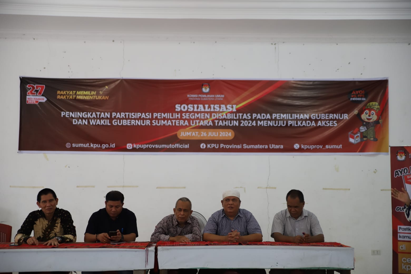 KPU SUMUT Gelar Sosialisasi Peningkatan Partisipasi Pemilih Segmen Disabilitas
