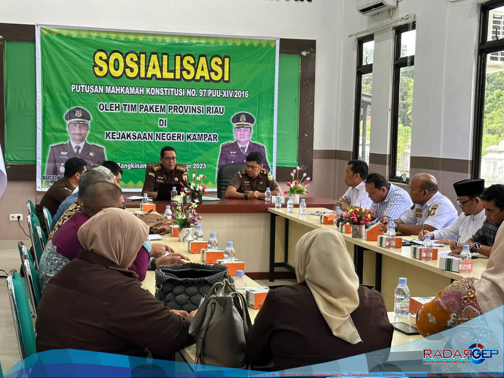 Kejati Riau Gelar Sosialisasi Putusan Mahkamah Konstitusi Nomor 97/PUU-XIV/2016