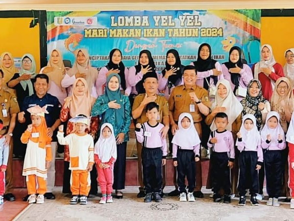 Pemkab Kuansing Menggelar Yel-Yel Dalam Rangka Mendukung GEMARKAN