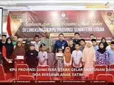 KPU Provinsi Sumut Santuni Anak Yatim dan Doa Bersama