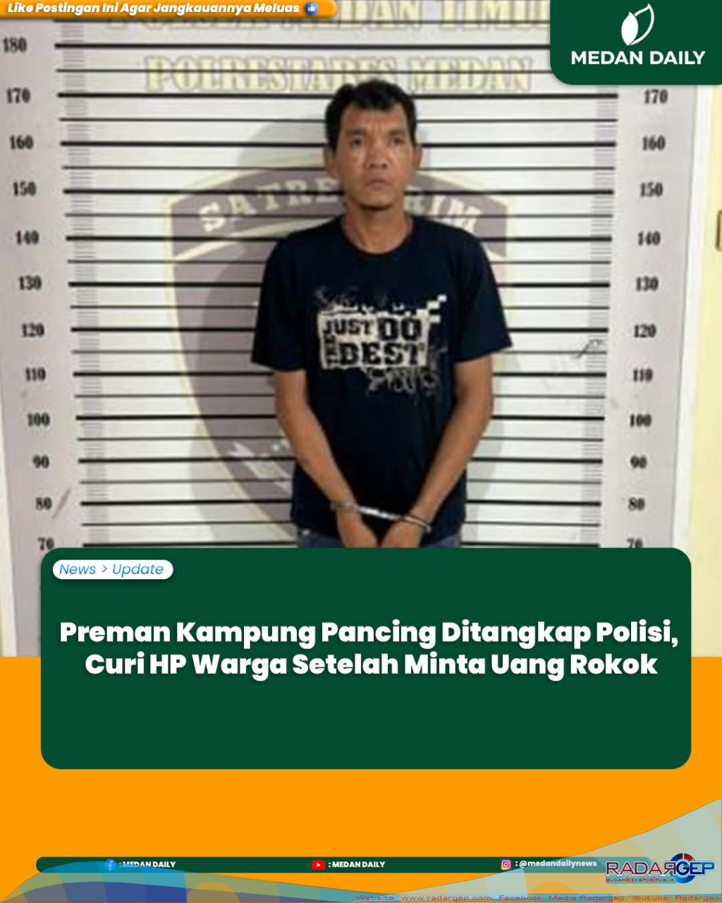 Seorang Pria Ditangkap Polisi Medan Timur atas Tuduhan Pencurian Ponsel