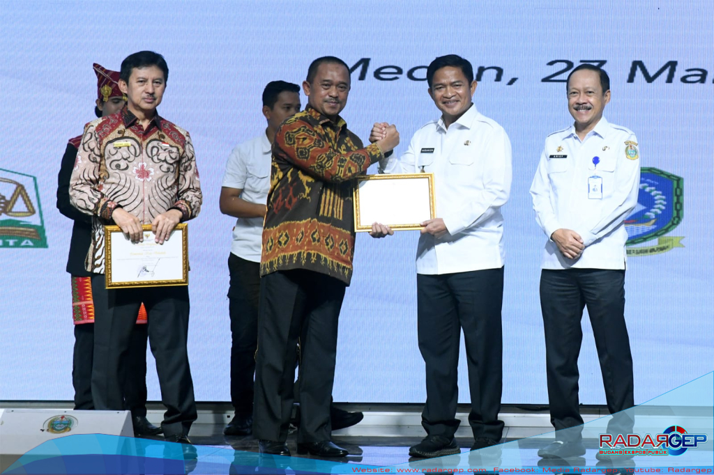 Pemprov Sumut Raih Penghargaan Sertifikasi Dengan Luasan Terbanyak Dari KPK