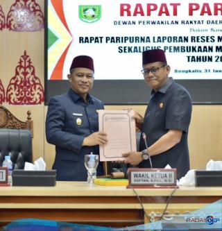 Bupati Ikuti Rapat Paripurna Laporan Reses Masa Sidang II Tahun 2023 Sekaligus Pembukaan Masa Sidang I Tahun 2024