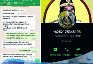 Waspada, Hati-Hati Aksi Penipuan Catut Nama Bupati Bengkalis Kasmarni
