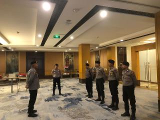 Polres Langkat Melaksanakan Pengamanan Debat Publik Kedua Pilkada Langkat Tahun 2024