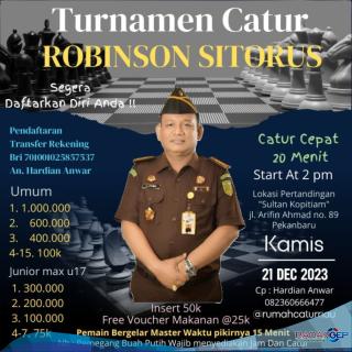 Asbin Kejati Riau Buka Turnamen Catur Guna Cari Bibit Unggul