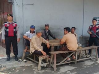 Patroli Dialogis Personel Sat Samapta Polres Langkat Pastikan Kamtibmas Tetap Aman