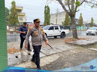 Kapolres Langkat Turun Langsung Cek Pengamanan di TPS Kabupaten Langkat