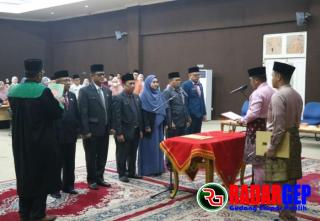 6 Orang Pejabat Pimpinan Tinggi Pratama Dilantik dan Diambil Sumpah Janji Jabatan