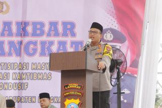 Cooling System Pilkada 2024 Polres Langkat Gelar Tabligh Akbar