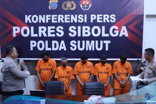 Kerja Cepat Polres Sibolga, Lima Pelaku Pembunuhan di Masjid Agung Berhasil Diamankan Kurang dari Tiga Hari