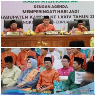 Ketua DPRD Ucapkan Terimakasih Kepada Kejati Riau Saat Menghadiri Paripurna Istimewa DPRD Kampar