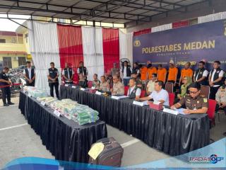 Polrestabes Medan Musnahkan Sabu 20Kg Dan 59.750 Ekstasi