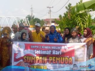 SMPN 02 Rimba Melintang Rokan Hilir Gelar Karnaval Bhineka Tunggal Ika