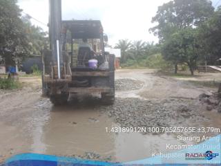 PUPR PKPP Rokan Hilir Lakukkan Perbaikan Ruas Jalan Rusak Akibat Banjir