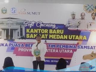 Dirlantas Polda Sumut dan Kepala Bapeda Sumut Hadiri Peresmian Gedung Samsat Medan