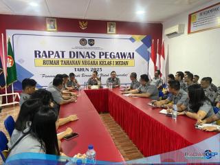 Rutan Medan Gelar Rapat Dinas, Evaluasi Kinerja Masing-Masing Seksi