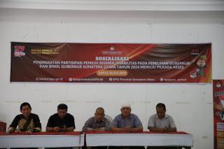 KPU SUMUT Gelar Sosialisasi Peningkatan Partisipasi Pemilih Segmen Disabilitas