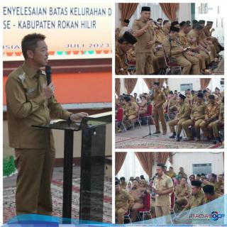 Razor Bersama Lurah dan Penghulu, Bupati Rohil Ultimatum Oktober Tapal Batas Tuntas