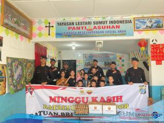 Brimob Polda Sumut Hadirkan Kasih di Tengah Masyarakat