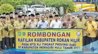 Bupati Lepas Kafilah Rohil Ikuti MTQ Tingkat Provinsi Riau