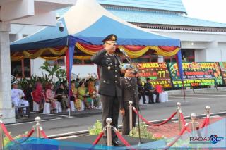 Kapolres Bengkalis Pimpin Upacara di Kantor Bupati Bengkalis