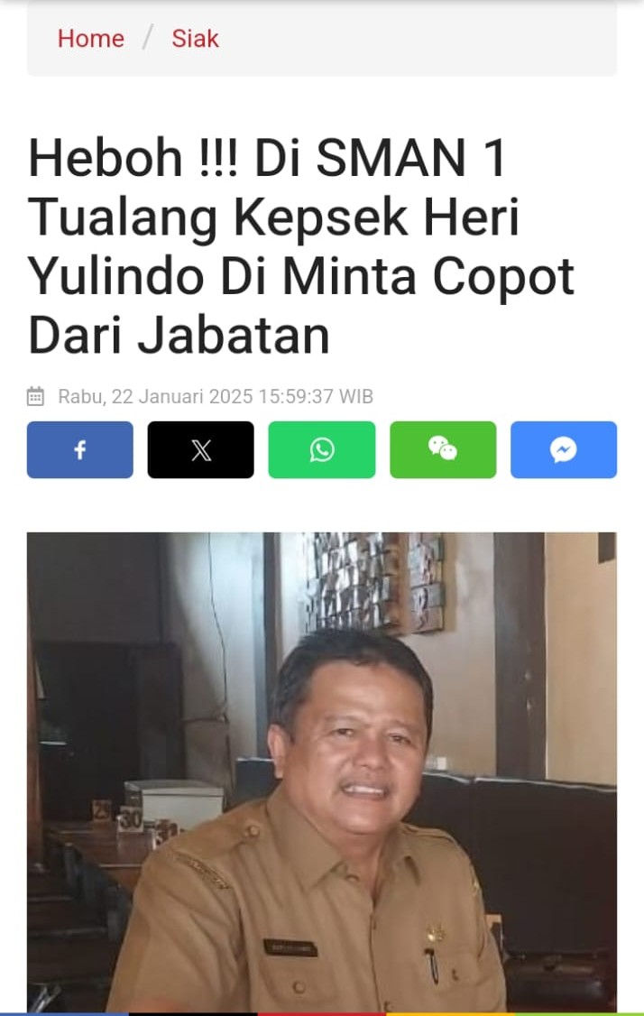 Foto: Screenshoot laman salah satu berita media online terkait dugaan pungli berkedok LKS di Sekolah.